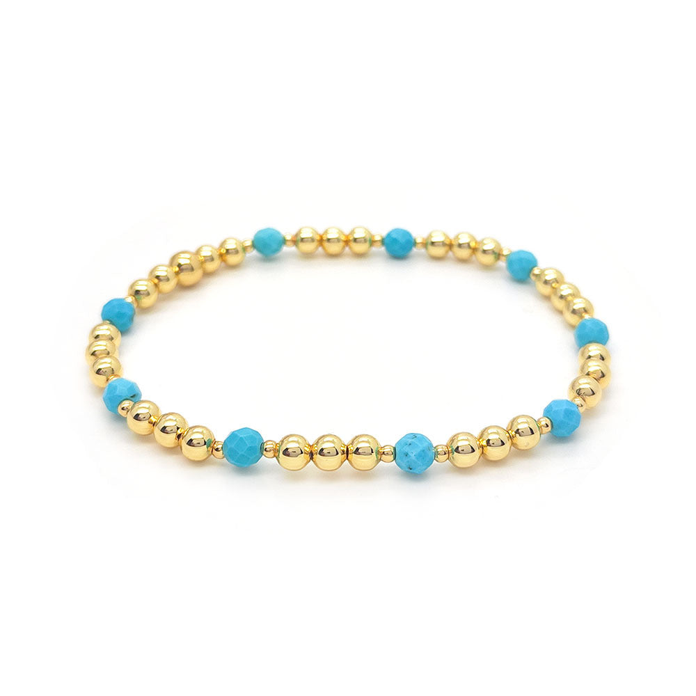 Vintage Turquoise Bead Multi-layered Ethnic-style Braided Bracelet