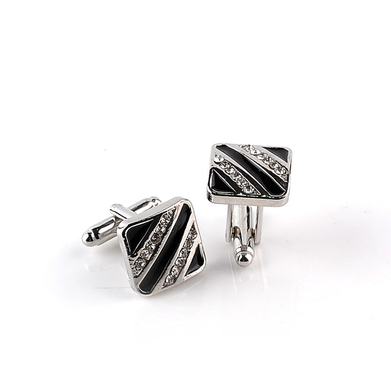 Fashionable Oil Drop Cufflinks With Diamond