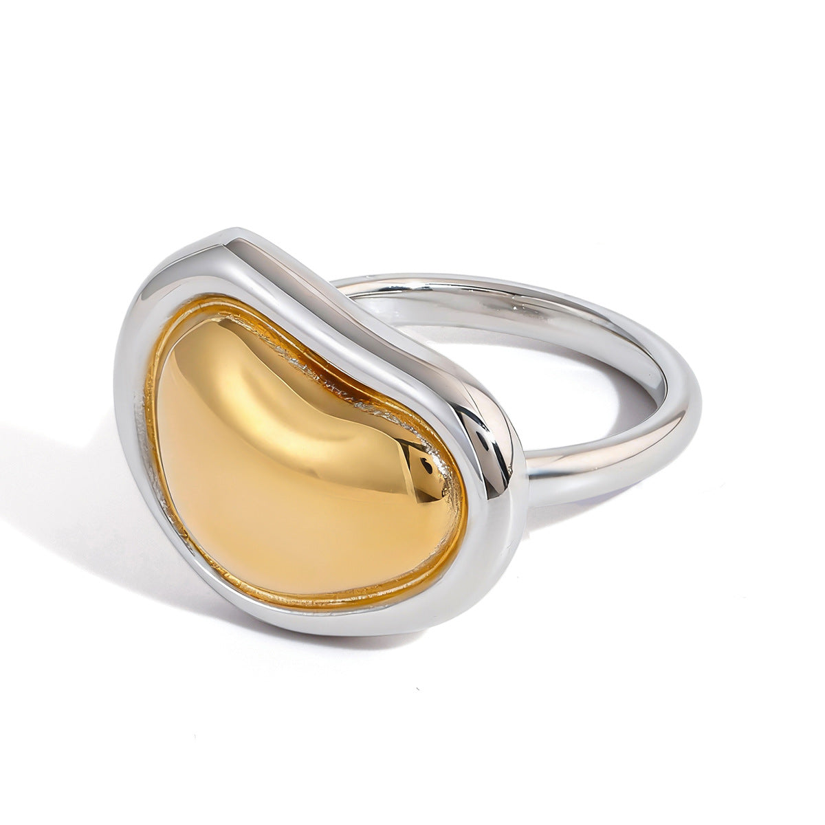 Jeding ColorBlock Ring Titanium Steel Jewelry That Won't Fade Light Luxury Ring Stainless Steel Accessory