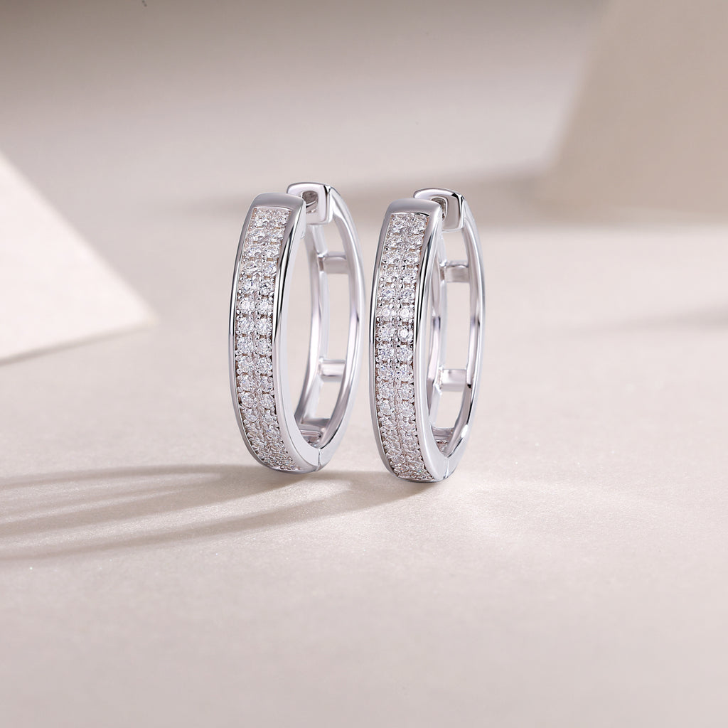 Firefly Light - Premium Moissanite Luxury Fashion Light Luxury Jewelry Silver Stud Earrings S925 Silver Plated Platinum
