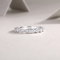 Diamond Brilliance - Set With Top-quality Moissanite S925, Silver And Platinum-plated Diamond Wedding Ring. The Ring Can Be Inspected With A Diamond Pen