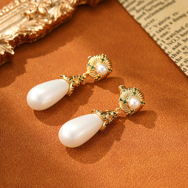 Pearl French-Style Vintage Earrings