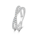 Mozan Ring D-color Cross-row Design Versatile And Easy To Match