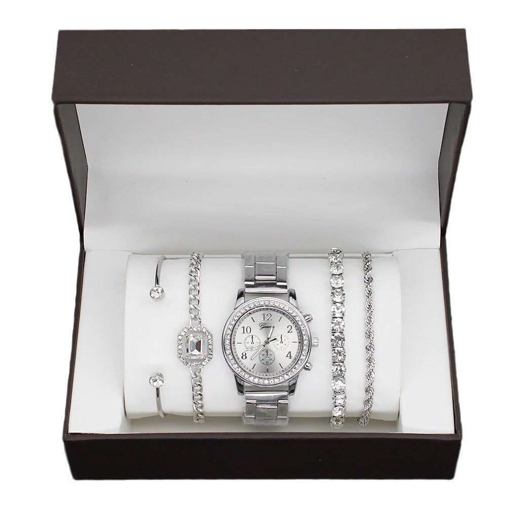 Women's  Set With Bracelet 4 Pieces FashionWatch Quartz
