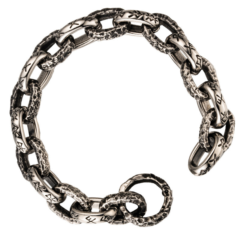 Mens Retro-Style Fashion Titanium Steel Bracelet