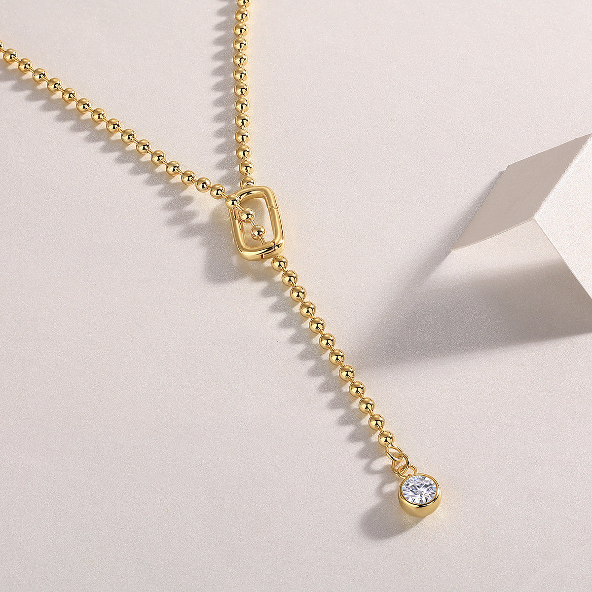 Tassel - Set With Top-quality Moissanite S925 Silver And Gold-plated Necklace Pendant, A Fashionable And Trendy Accessory That Can Be Tested With A Diamond Pen