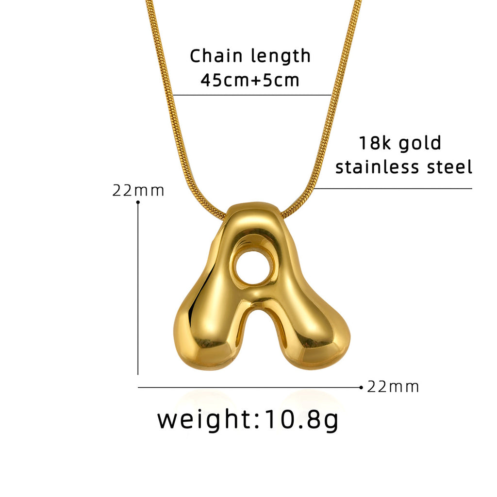 English Letter Temperament Simple Niche Necklace