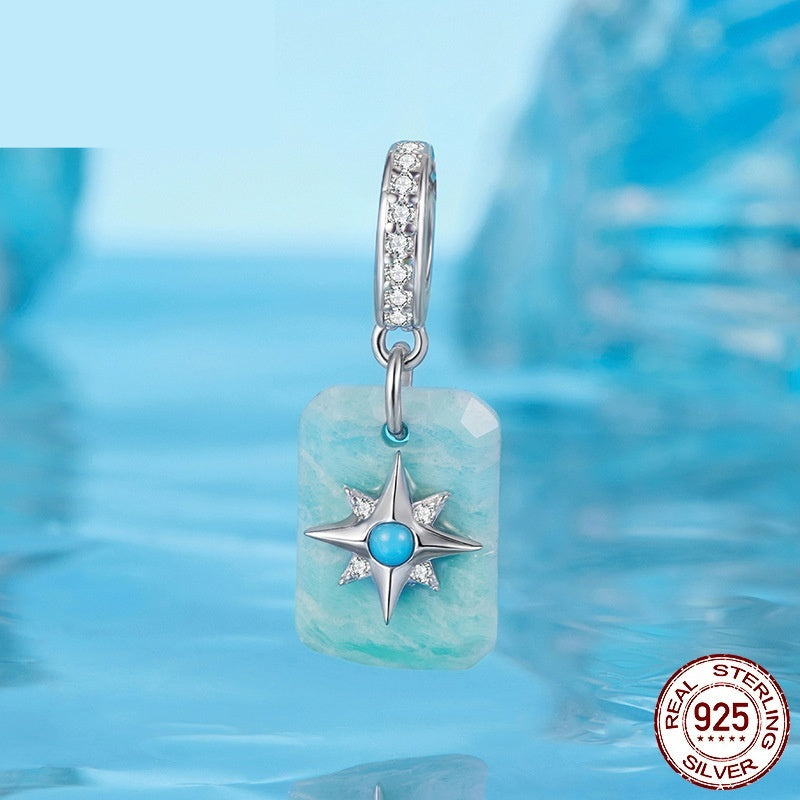 Original Turquoise Star Amazonite Pendant Stars