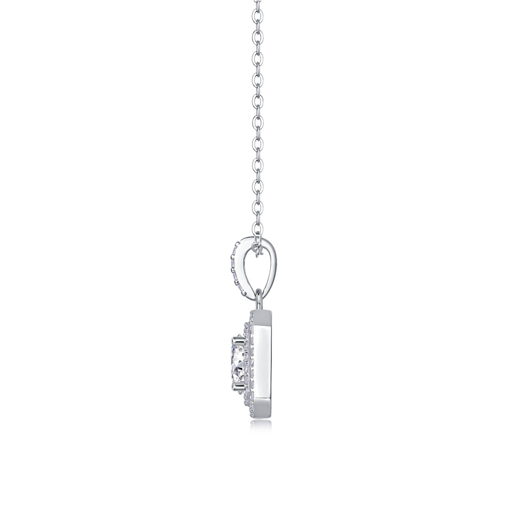 Sugar Diamond - Set With Top-quality Moissanite, Fashionable And Light Luxury Jewelry, Silver Pendant Necklace S925, Silver-plated Platinum