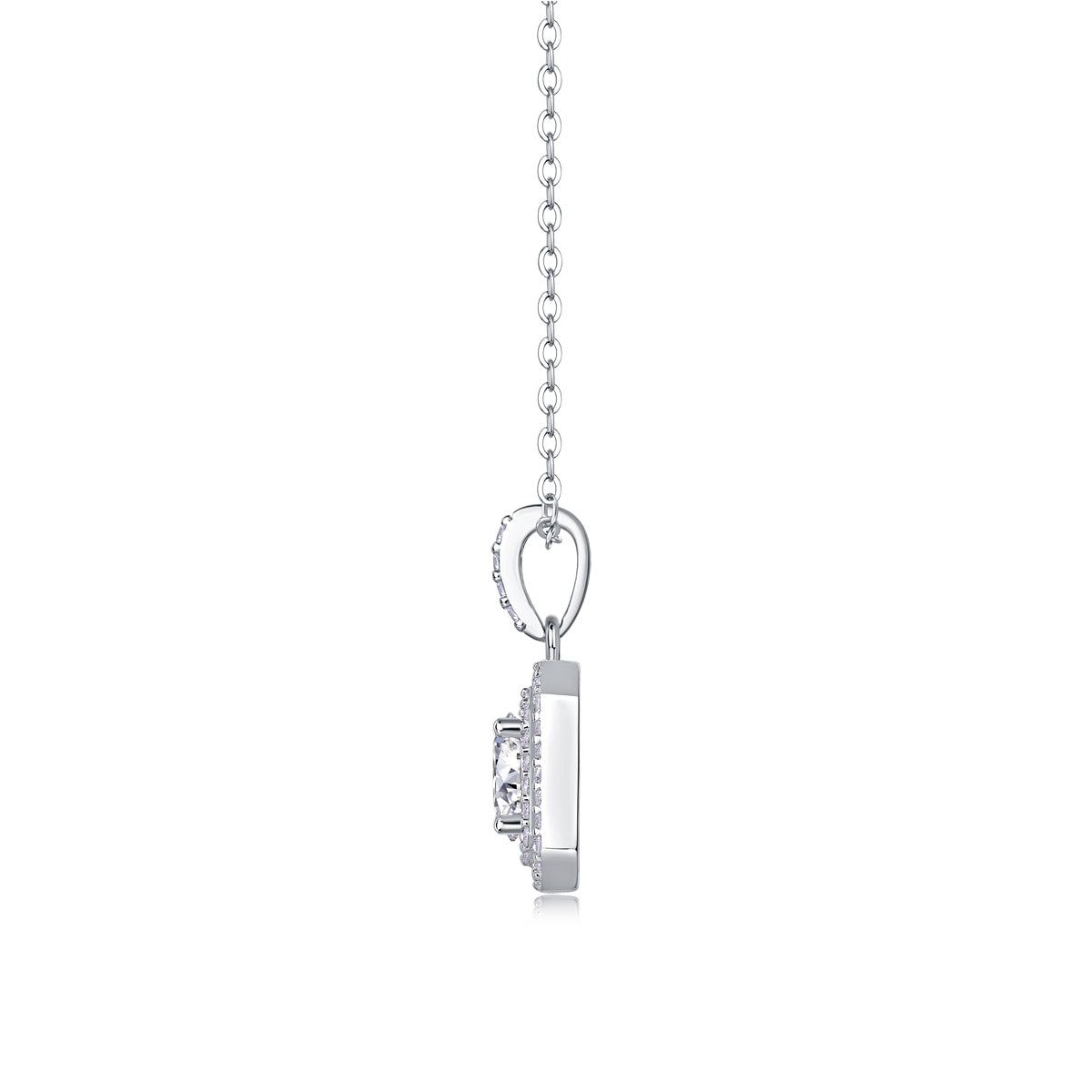 Sugar Diamond - Set With Top-quality Moissanite, Fashionable And Light Luxury Jewelry, Silver Pendant Necklace S925, Silver-plated Platinum