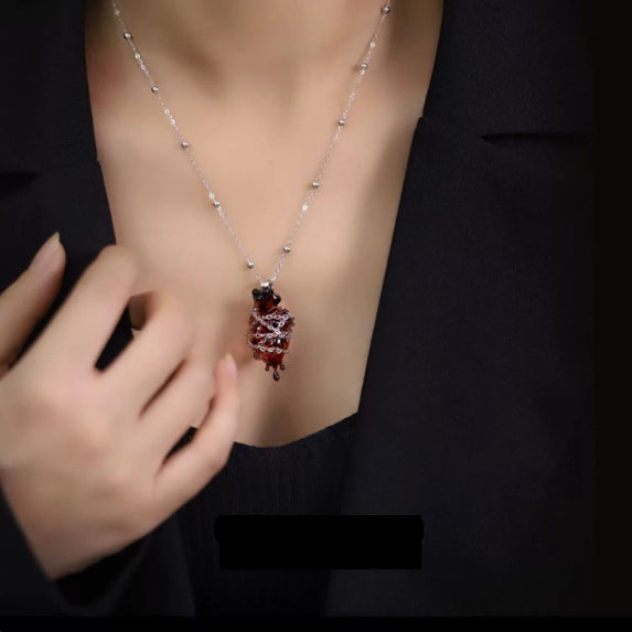 Original Design Handmade Wrapped And Bound Heart Pendant Couples Necklace