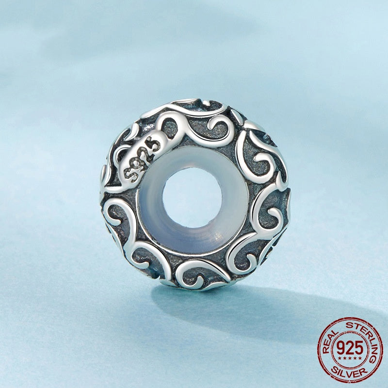 S925 Silver Spacer Beads Vintage Pattern Mini Bracelet Beads