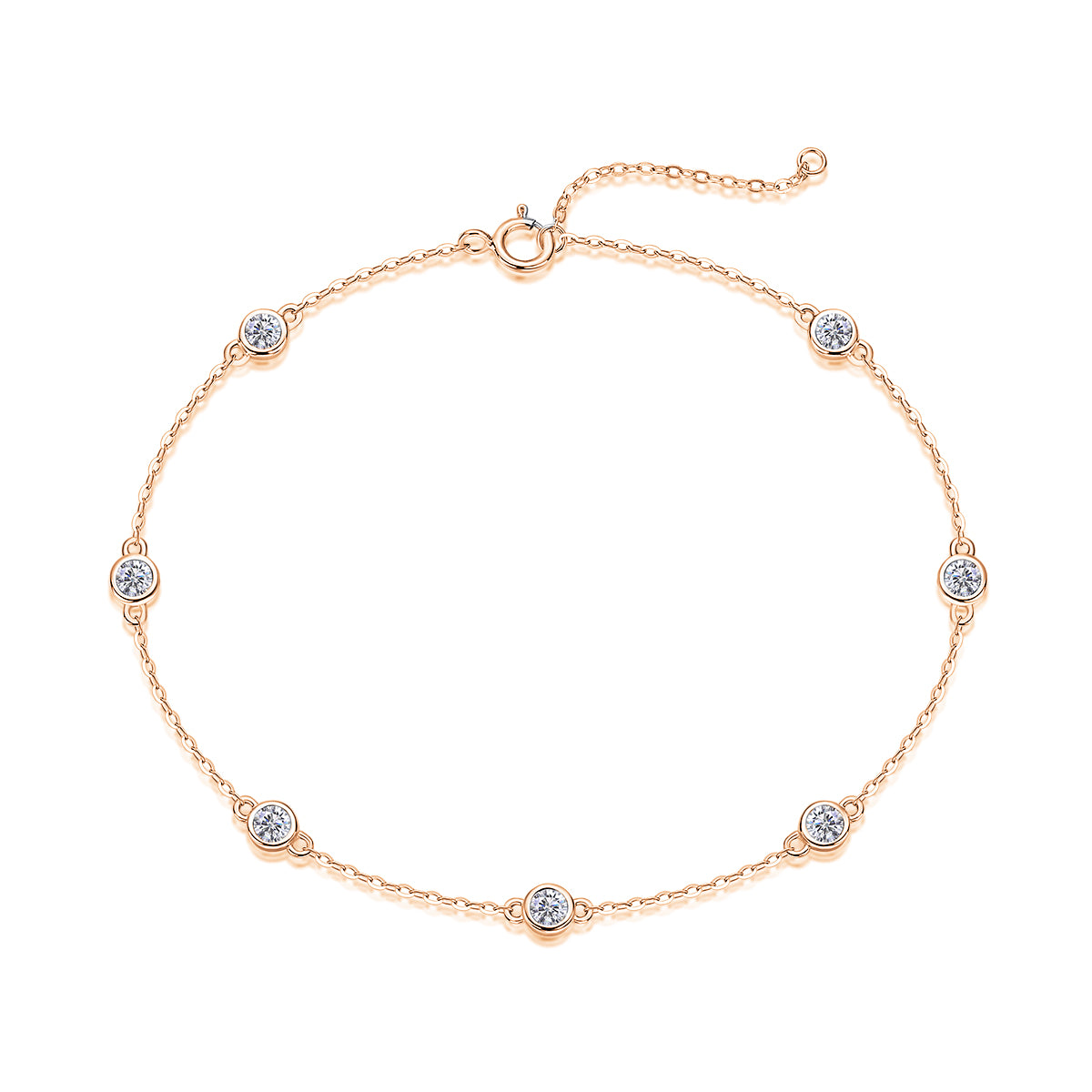Dynamic Bubble - A Fashionable And Light Luxury Jewelry Silver Bracelet And Bracelet Set With Top-quality Moissanite, S925 Silver Electroplated Platinum