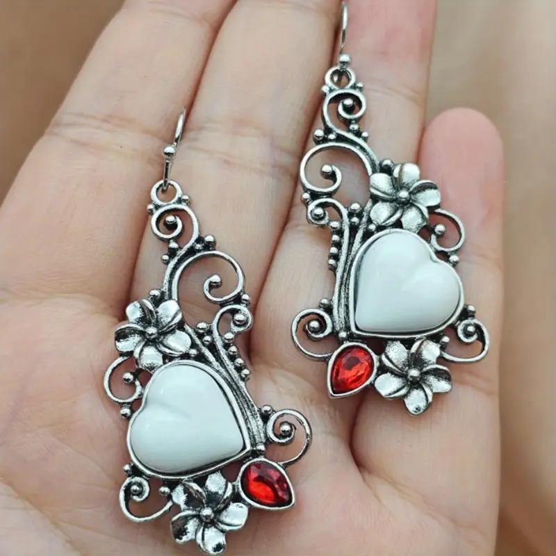 Retro Vine And Floral Diamond-studded Earrings