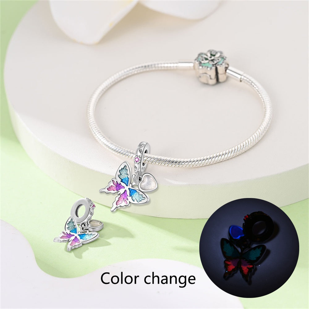 Luminous Copper Plating 925 Silver DIY Ornament Accessories Bracelet Beads