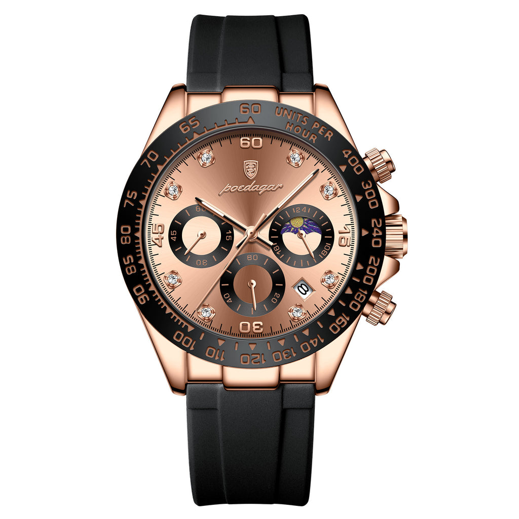 Silicone Band Fashion New Multi-functional Men's Watch