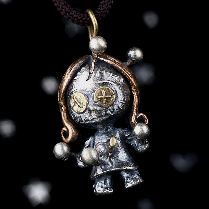 Wudou Doll Silver Necklace Personality Retro