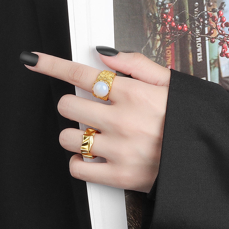 A Versatile Fashion-forward Micro-pave Opal Ring