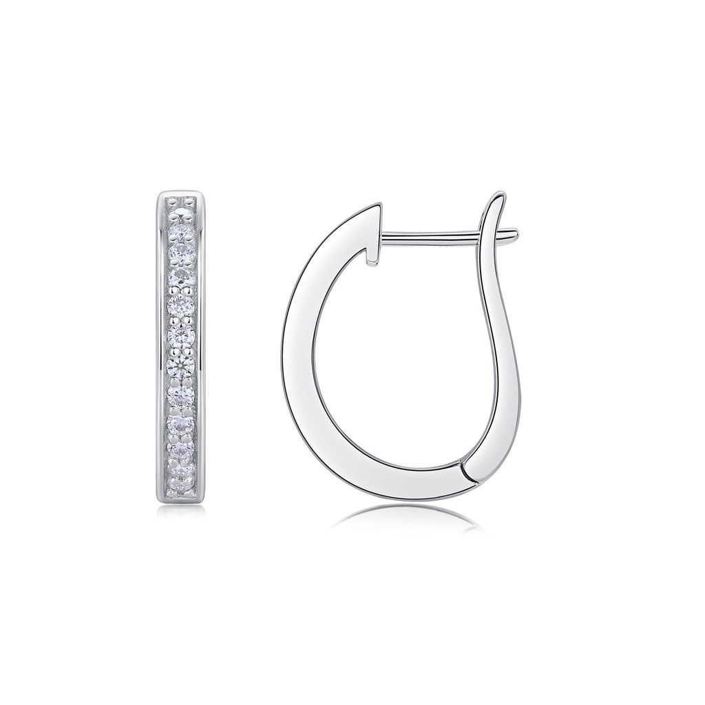 Morning Dew - Earrings Set With Top-quality Moissanite S925, Silver And Platinum-plated Stud Earrings, A Fashionable And Trendy Accessory That Can Be Tested With A Diamond Pen