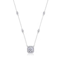 Flower Love - A Fashionable And Light Luxury Jewelry Pendant Necklace Set With Top-quality Moissanite, S925 Silver Plated Platinum