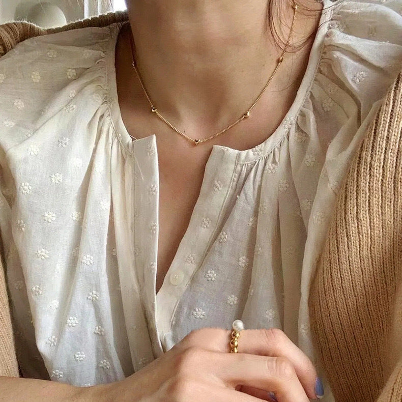 S925 Sterling Silver Heart Necklacea Fashionable Design