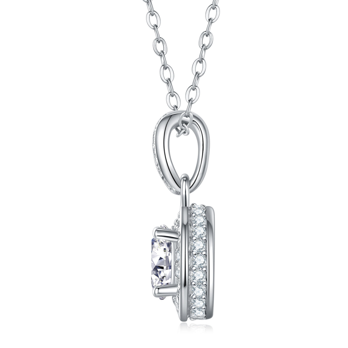 Dark Night Elf - A Fashionable And Light Luxury Jewelry Pendant Necklace Set With Top-quality Moissanite, S925 Silver Plated Platinum
