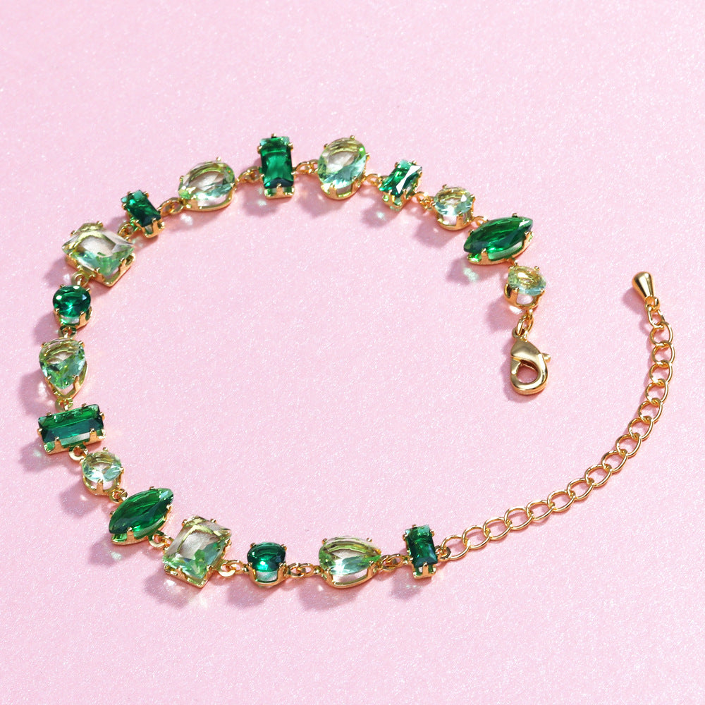 Stylish Zircon Color Bracelet In The Instagram Style