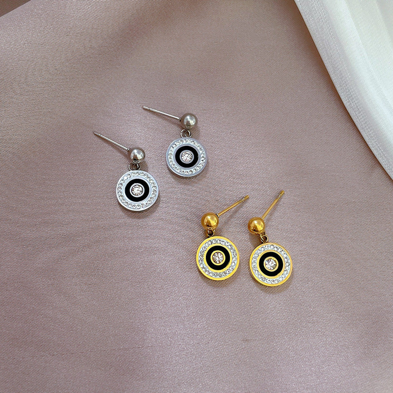 Round Roman-style Minimalist Fashion Unisex Earrings