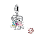 S925 Sterling Silver Boys And Girls Pendant Parts Diy Beaded Bracelet Accessories
