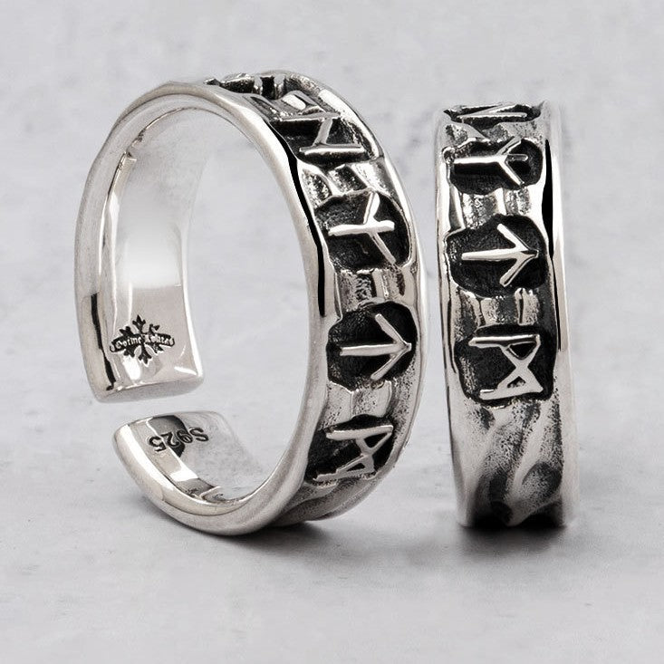 European And American Rune Hip-Hop Personalized Vintage Index Finger Ring