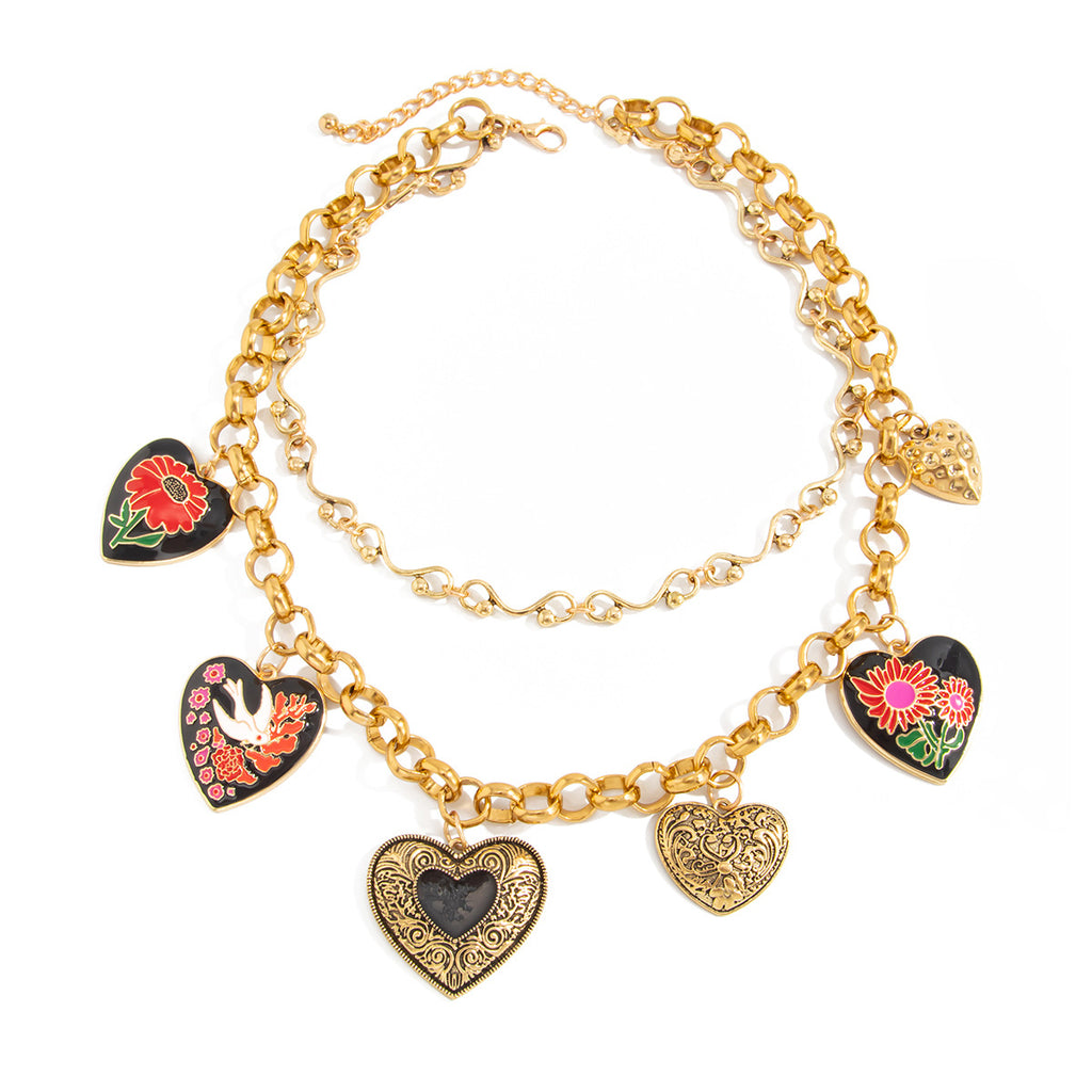Punk-style Trendy Heart Pendant Necklace
