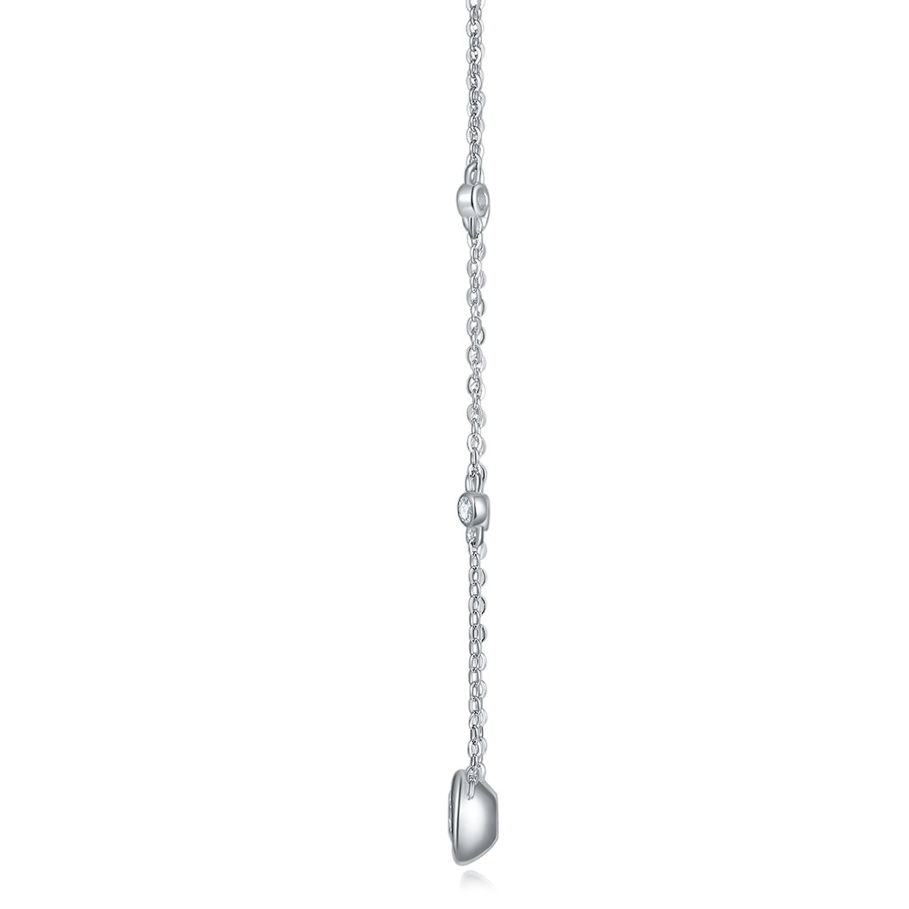Natural Reverie - A Fashionable And Light Luxury Jewelry Pendant Necklace Set With Top-quality Moissanite, S925 Silver Plated Platinum