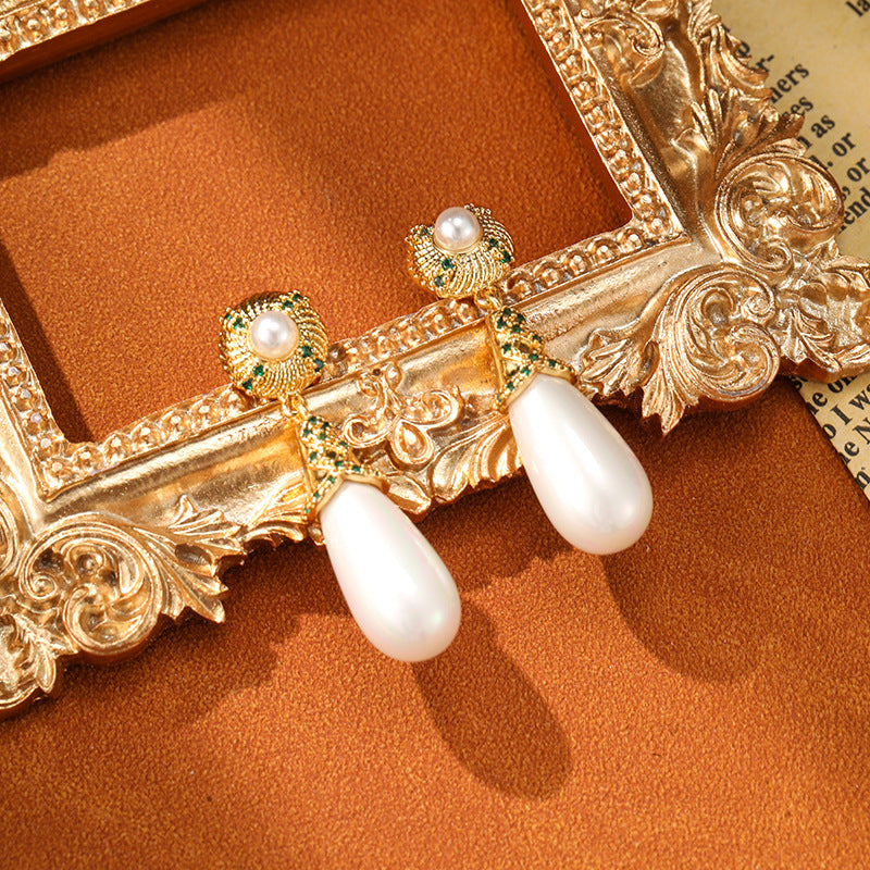 Pearl French-Style Vintage Earrings