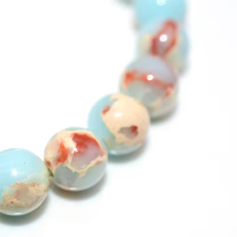 Simple Sky-Blue Natural Stone Bracelet