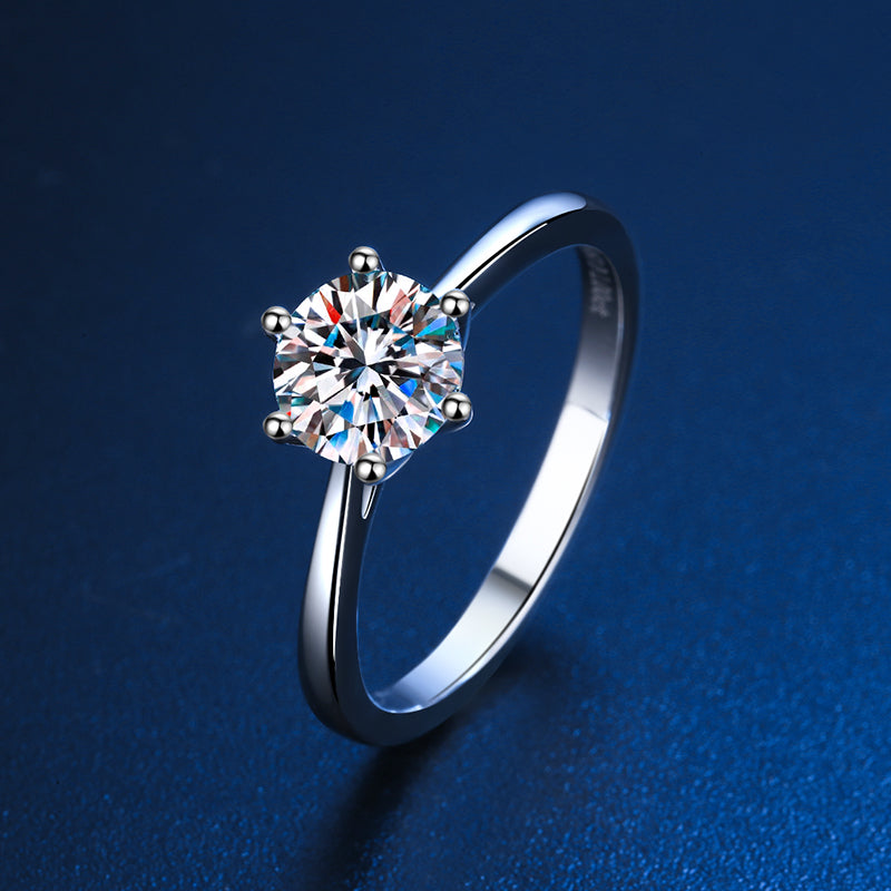 D-Color Moissanite 1-Carat Classic Couple Rings Unisex Design For Both Men And Women
