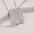 Snowflake Fluttering - A Fashionable And Light Luxury Jewelry Pendant Necklace Set With Top-quality Moissanite, S925 Silver Plated Platinum