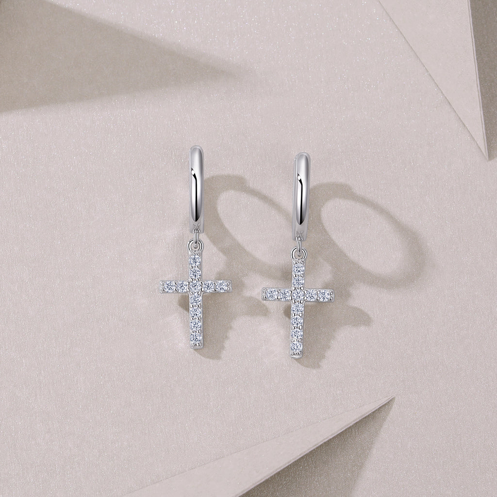 Top-quality Moissanite Luxury And Fashionable Light Luxury Jewelry Silver Stud Earrings S925 Silver Plated Platinum