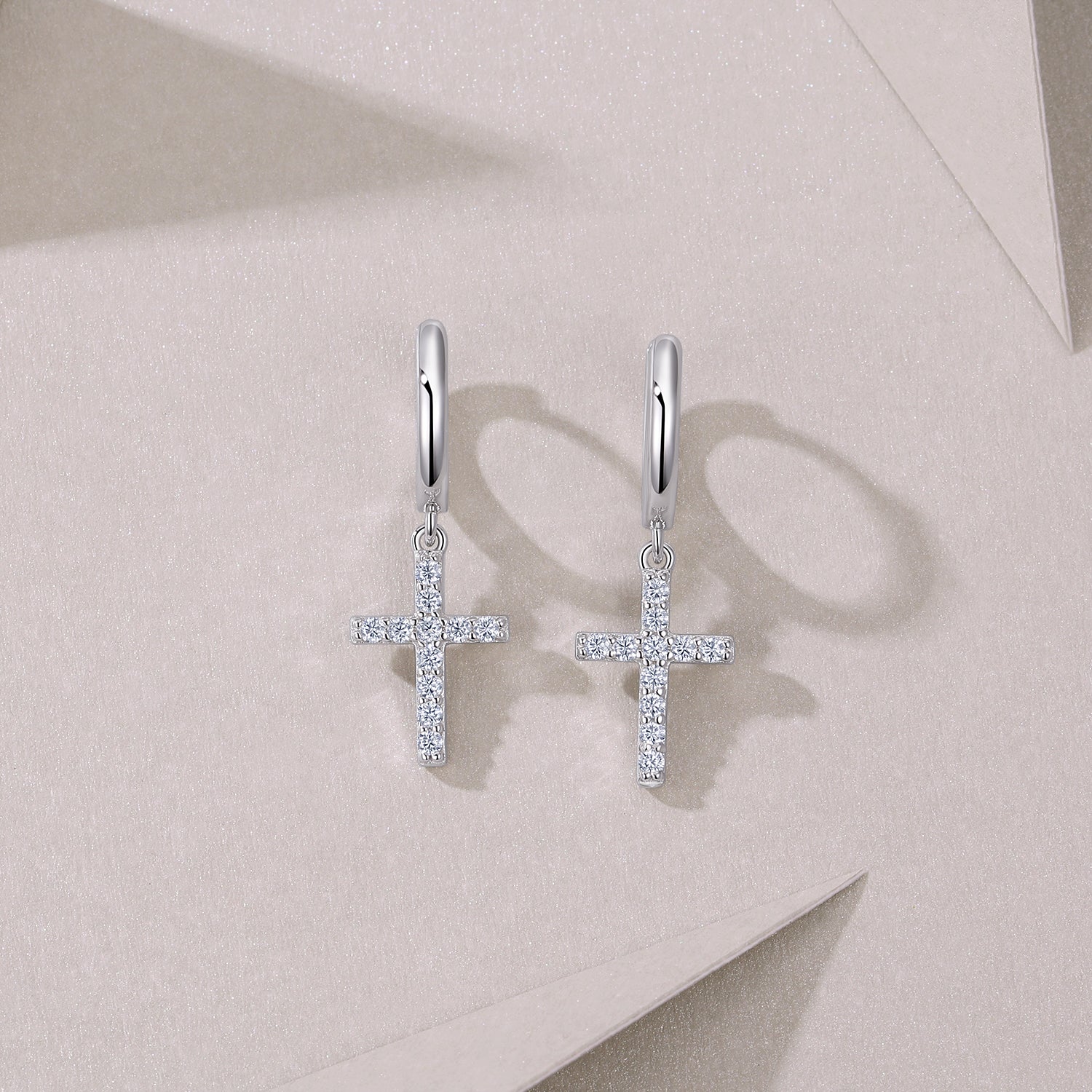 Top-quality Moissanite Luxury And Fashionable Light Luxury Jewelry Silver Stud Earrings S925 Silver Plated Platinum