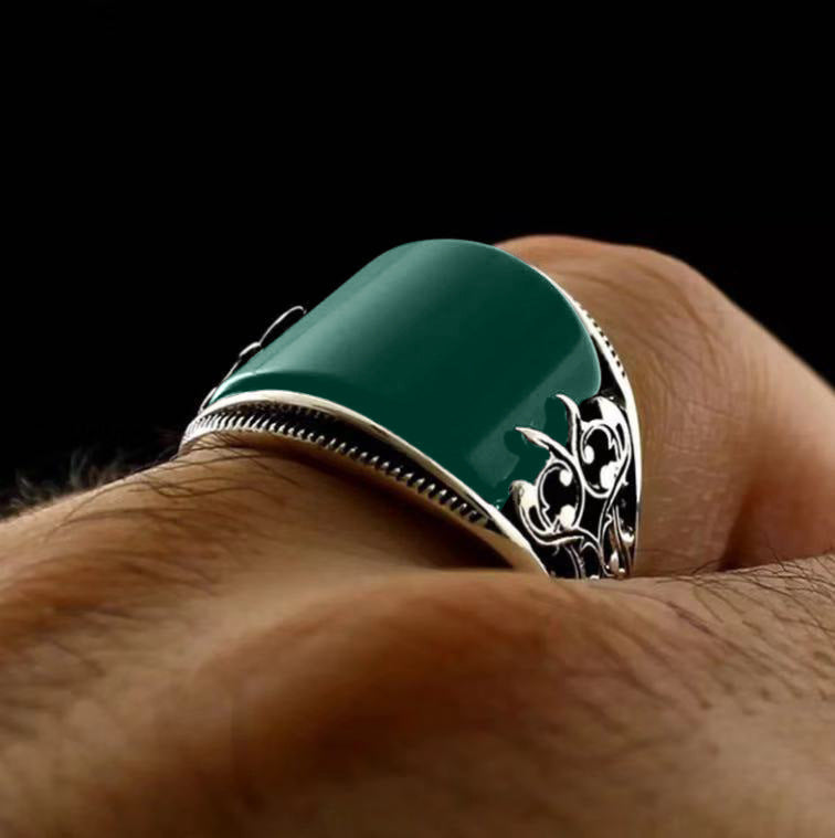 Mens Ring With A Vintage Embossed Design