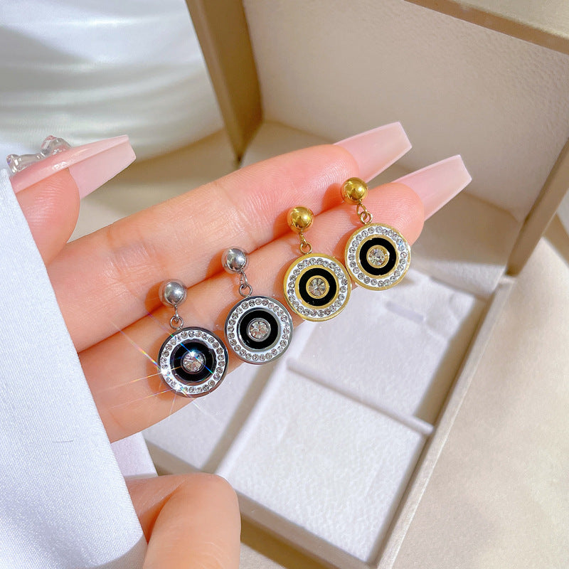 Round Roman-style Minimalist Fashion Unisex Earrings