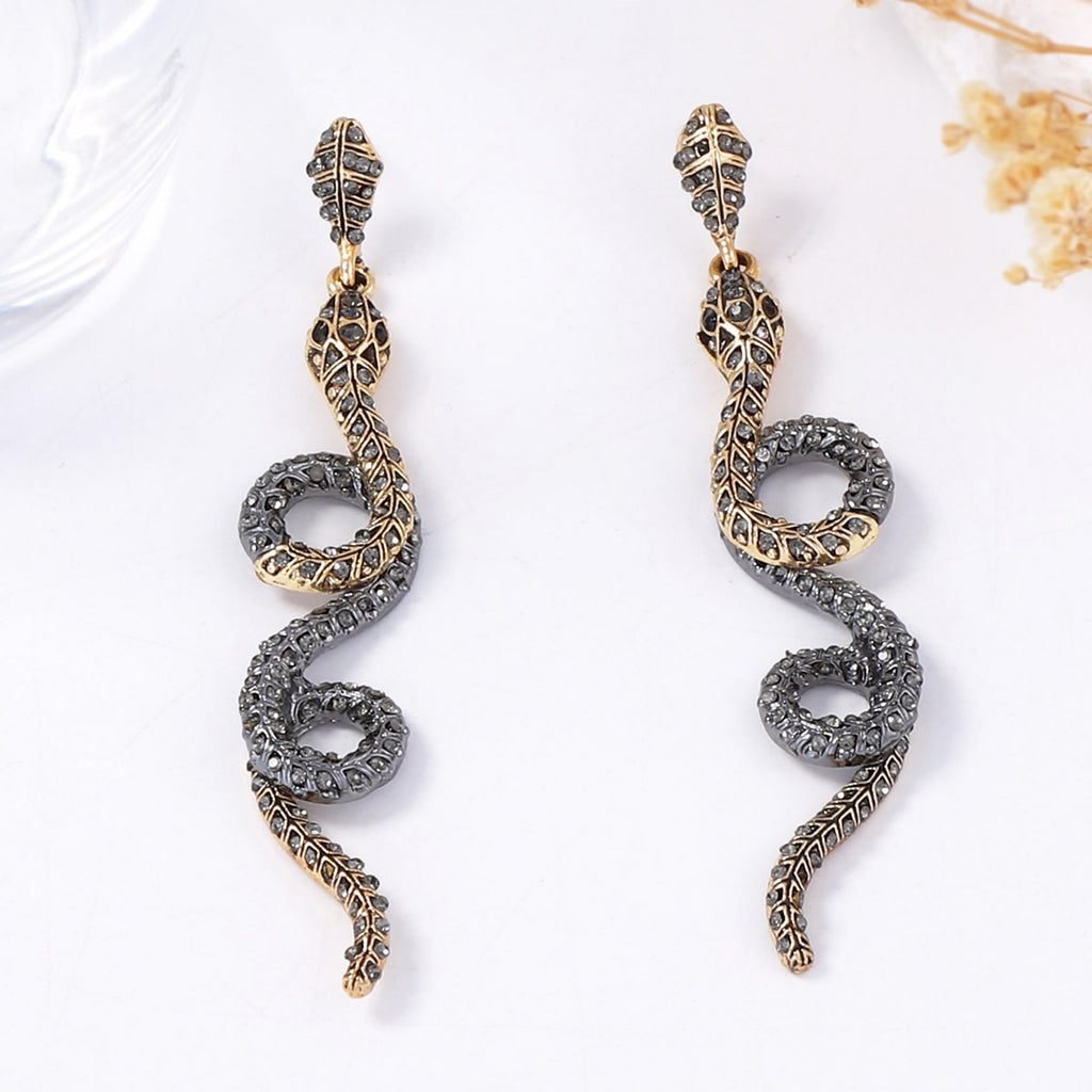 Trendy Retro Snake-shaped Earrings For Women