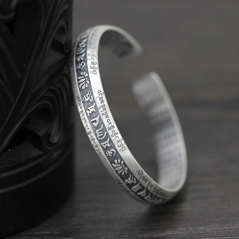 Black-core Pure Silver Bracelet With Thai Silver Plating