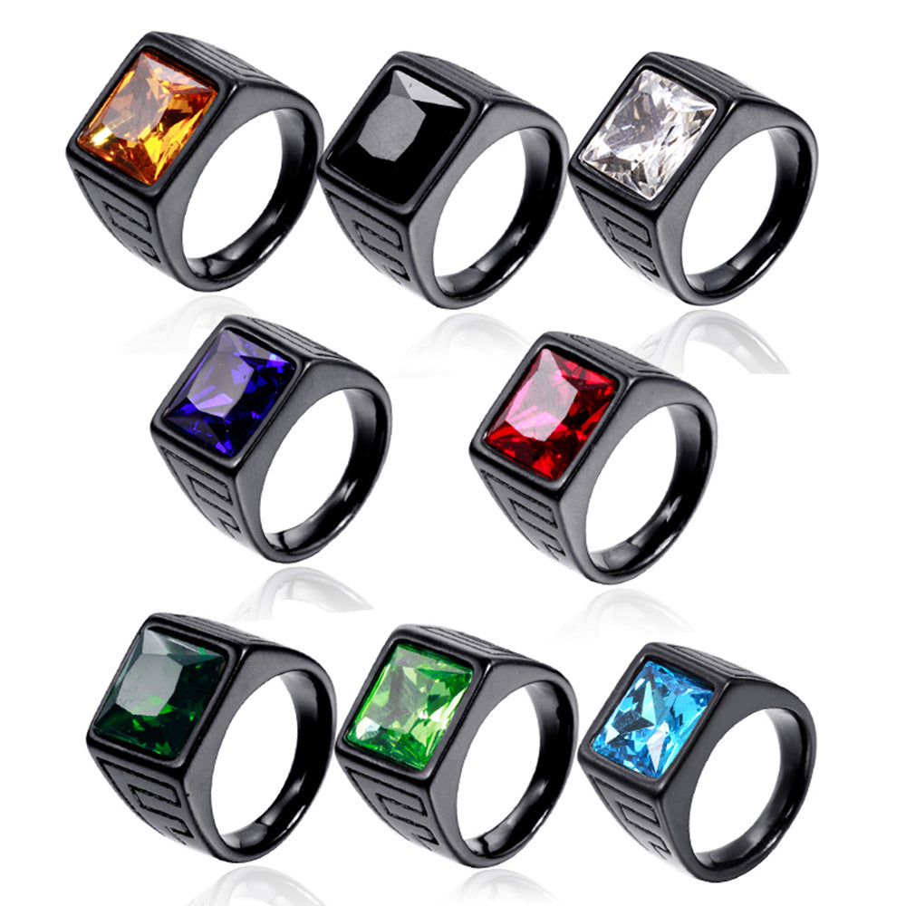 Retro Trendy Men Stainless Steel Ring