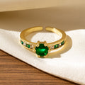 Vintage Emerald-look Diamond Ring
