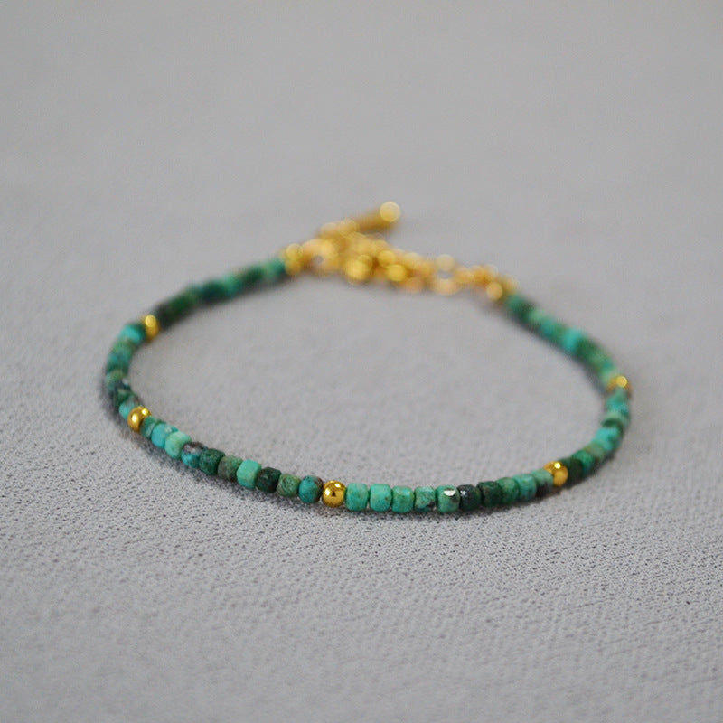 Retro Raw Phoenix Stone Aquamarine Bracelet For Women