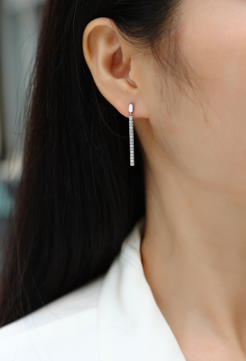 Dynamic - Earrings Set With Top-quality Moissanite S925, Silver And Platinum-plated Stud Earrings, A Fashionable And Trendy Accessory That Can Be Tested With A Diamond Pen