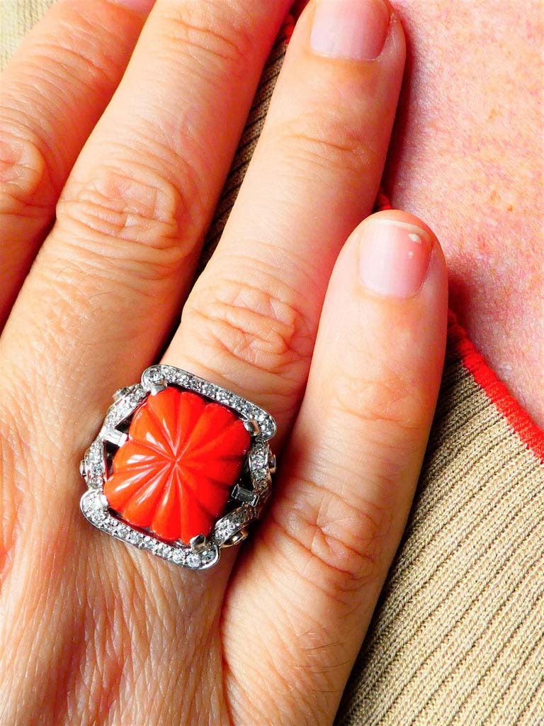 Fashion Red-ruby Plated Ring For Women