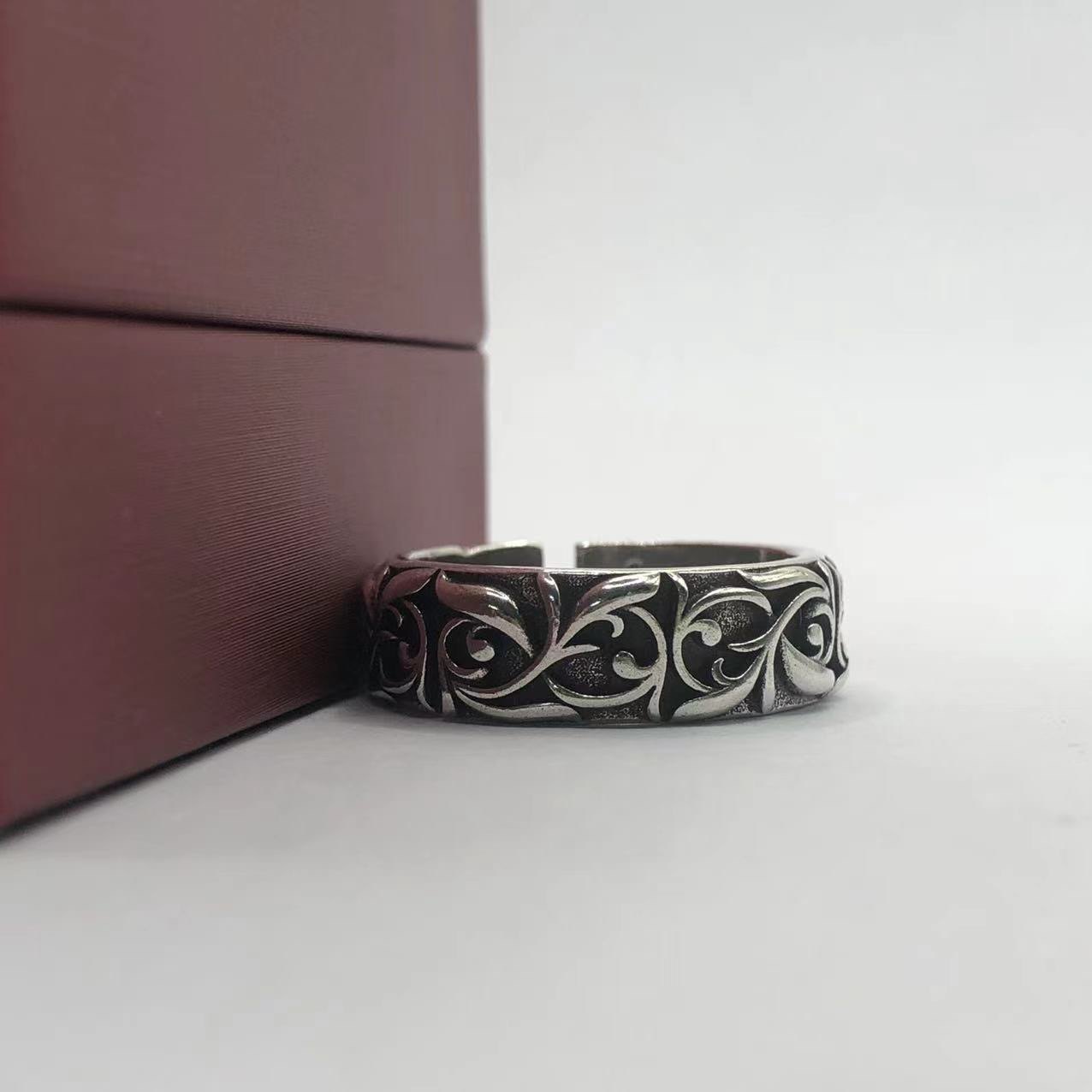 Vintage Vintage Men's Niche Adjustable Ring With An Open Mouth
