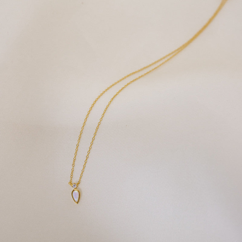 14k Gold-plated Copper Waterdrop Necklace