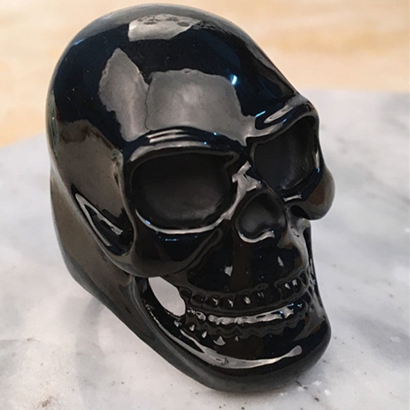 Punk Alloy Mens Skull Ring From Europe And The US